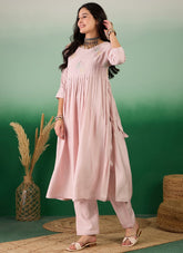 Generous Looking Pink Salwar Suit